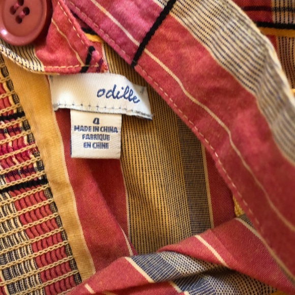 Anthropologie odille peplum top madras 4 - Picture 5 of 6